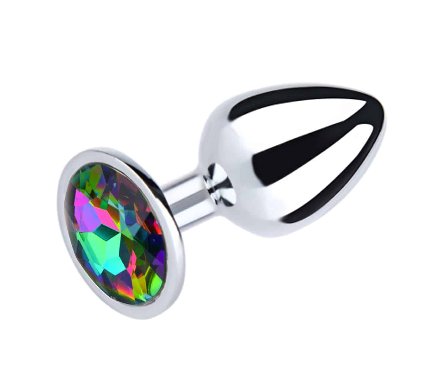 PLU001 - Pride/Rainbow - Silver Chrome - Small - Love in Leather