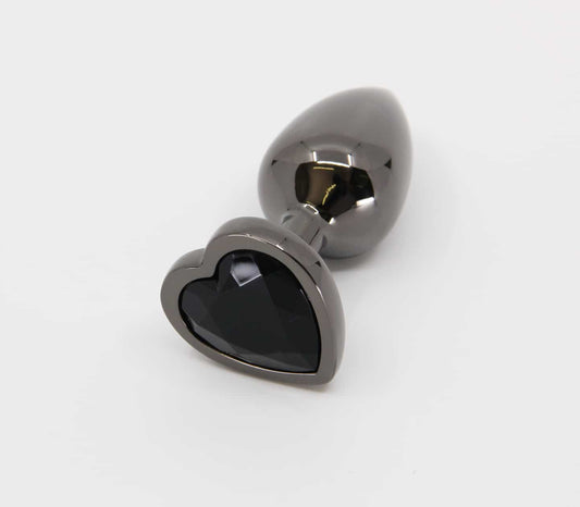 PLU002 - Gunmetal/Black - Black Chrome - Small - Love in Leather