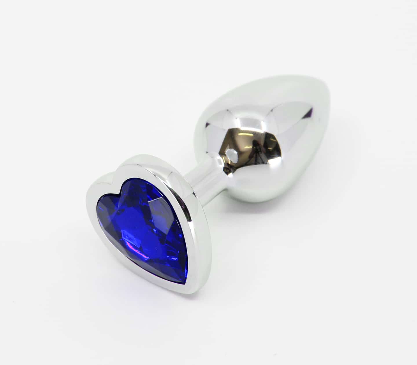 PLU002 - Blue - Silver Chrome - Small - Love in Leather