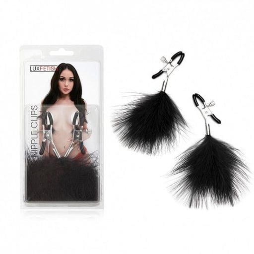 Lux Fetish Feather Nipple Clamps Vibrant Vibes Australia - Quality Sex Toys - Great Prices