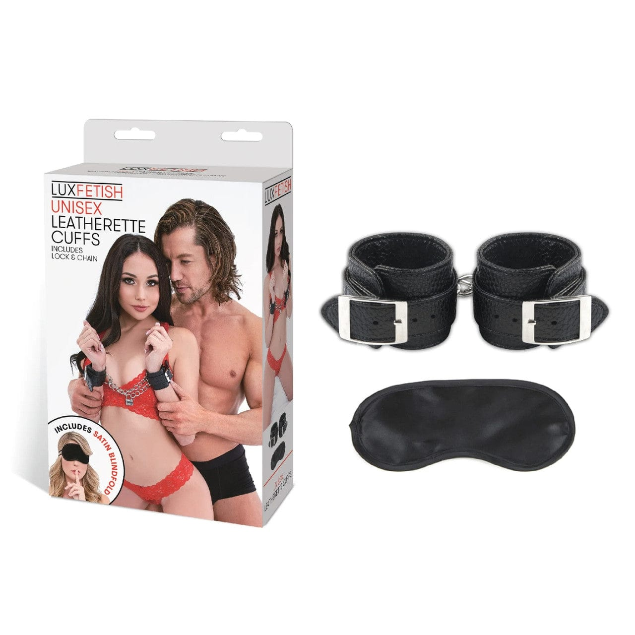 Lux Fetish Unisex Leatherette Cuffs Vibrant Vibes Australia - Quality Sex Toys - Great Prices