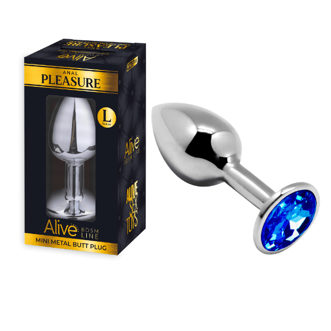 MINI METAL BUTT PLUG ANAL PLEASURE BLUE L Vibrant Vibes Australia - Quality Sex Toys - Great Prices