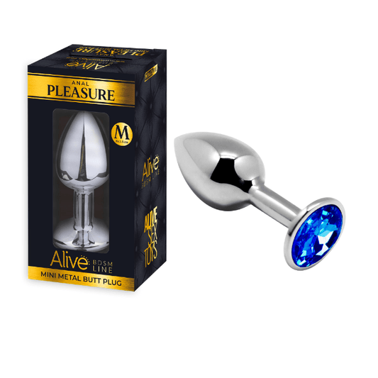 MINI METAL BUTT PLUG ANAL PLEASURE BLUE M Vibrant Vibes Australia - Quality Sex Toys - Great Prices