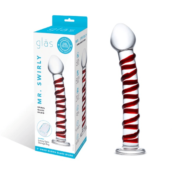 Mr. Swirly Glass Dildo Vibrant Vibes Australia - Quality Sex Toys - Great Prices