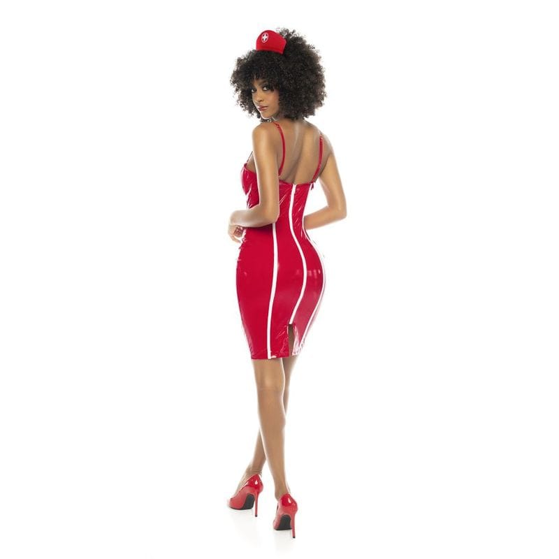 Nurse Costume Vinyl Red Default Title Large