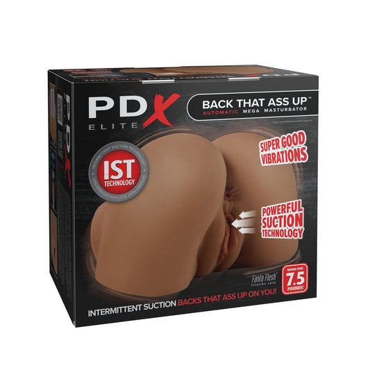 PDX Elite Back That Ass Up - - USB Rechargeable Auto Mega Masturbator Brown