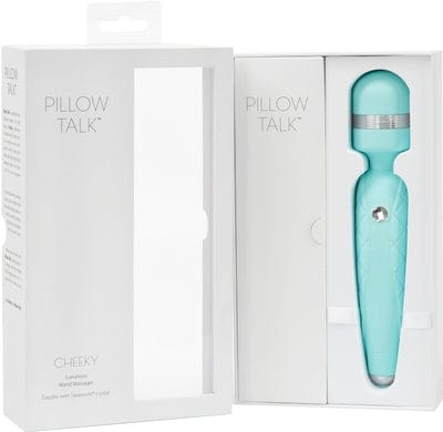 PILLOW TALK CHEEKY WAND VIBE WITH SWAROVSKI CRYSTAL TEAL Vibrant Vibes Australia - Quality Sex Toys - Great Prices