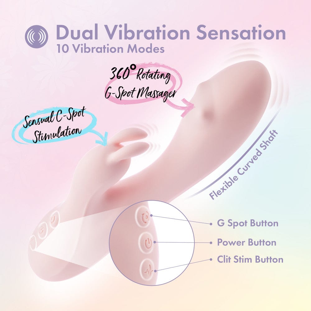 Play With Me - Fairy Flutter - 19.7 cm USB Rechargeable Rabbit Vibrator
