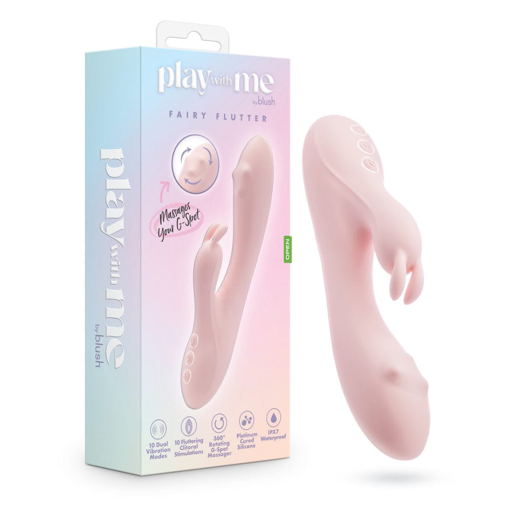 Play With Me - Fairy Flutter - 19.7 cm USB Rechargeable Rabbit Vibrator Pink