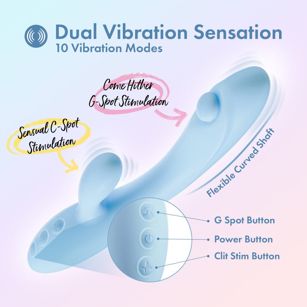 Play With Me - Moondust Magic - 20.3 cm USB Rechargeable Rabbit Vibrator