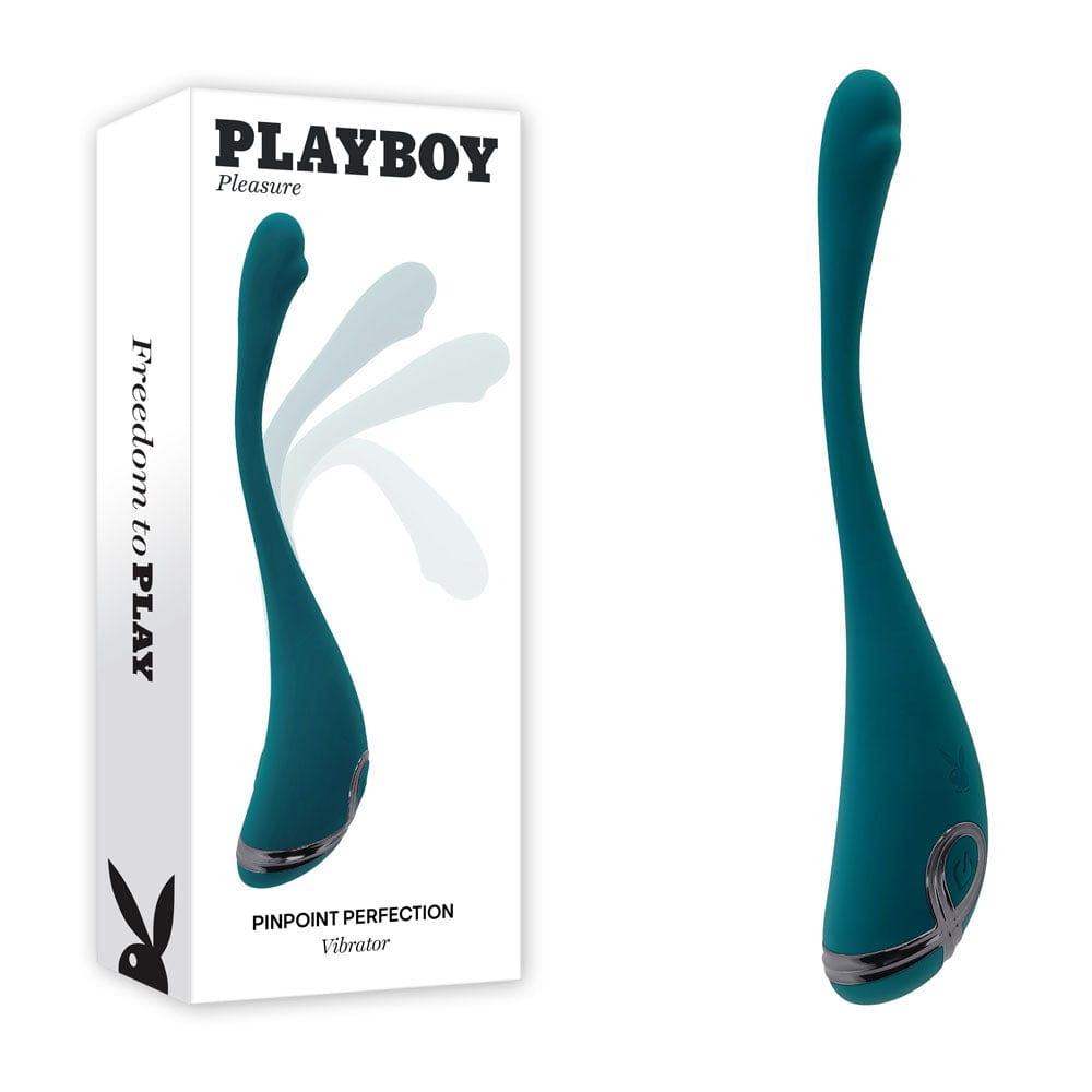 Playboy Pleasure PINPOINT PERFECTION - 19.3 cm USB Rechargeable Poseable Vibrator Green