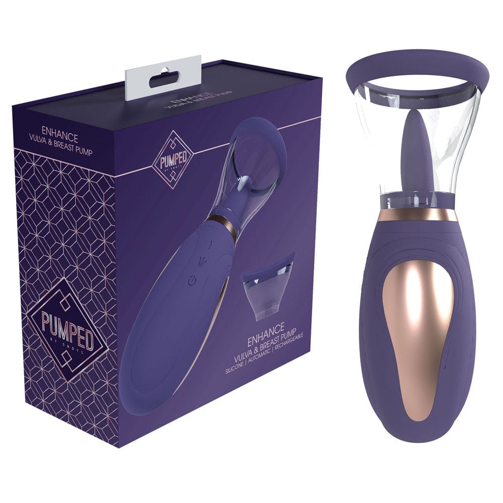 PUMPED Enhance Auto Vulva & Brest Pump - - USB Rechargeable Ladies Pump Purple