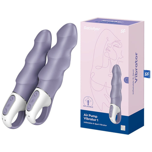 Satisfyer Air Pump Vibrator 1 - Lilac USB Rechargeable Inflatable Vibrator Purple