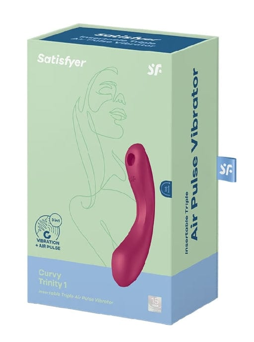 Satisfyer Curvy Trinity 1 Red Vibrant Vibes Australia - Quality Sex Toys - Great Prices