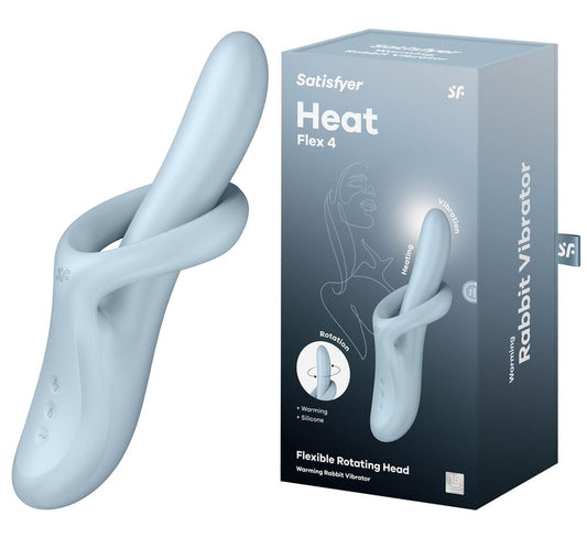Satisfyer Heat Flex 4 - - USB Rechargeable Heating Vibrator Blue