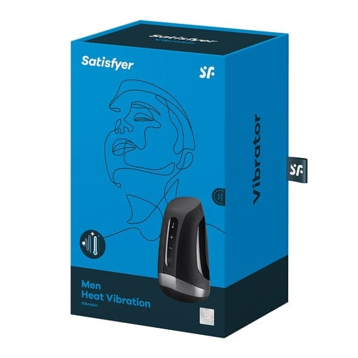 Satisfyer Men Heat Vibration Black 6C Vibrant Vibes Australia - Quality Sex Toys - Great Prices