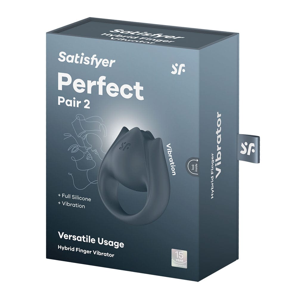 Satisfyer Perfect Pair 2 - Grey USB Rechargeable Vibrating Couples Cock Ring