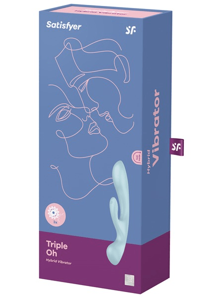Satisfyer Triple Oh - Light Blue Vibrant Vibes Australia - Quality Sex Toys - Great Prices