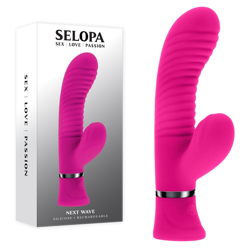 Selopa NEXT WAVE - 16.4 cm USB Rechargeable Dual Vibrator Pink
