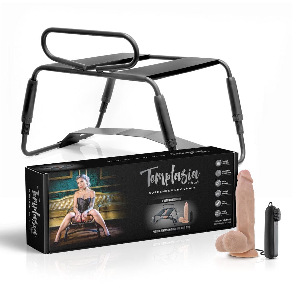 Temptasia Surrender Sex Chair - Sex Stool With Vibrating Dildo Black