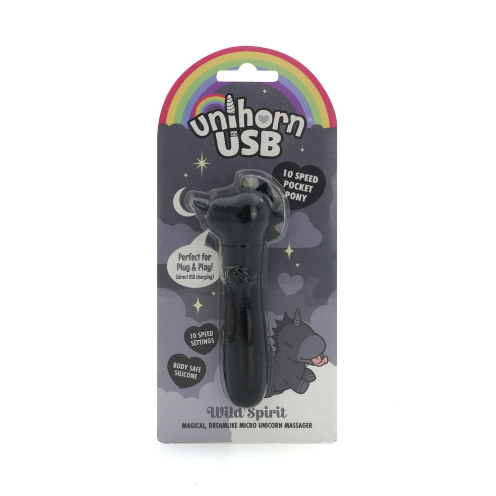 Unihorn - USB Bullet - Wild Spirit - USB Rechargeable Vibrating Bullet Black