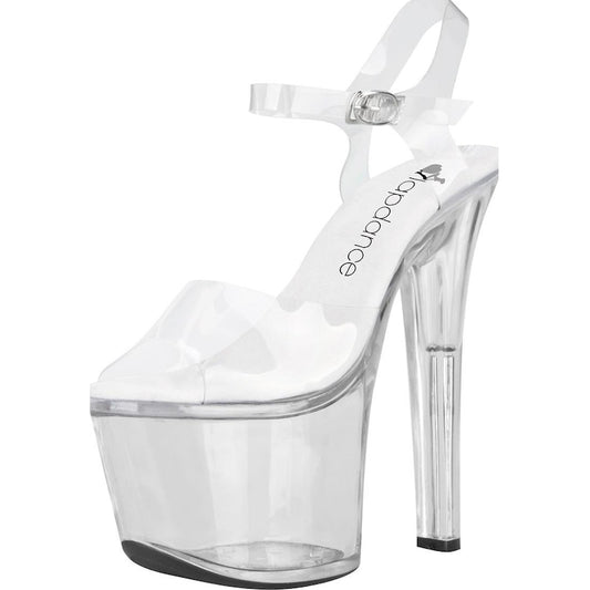 Clear Platform Sandal With Quick Release Strap 7in Heel