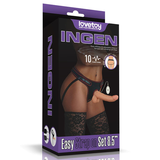 Ingen Vibrating Easy Strap-On Set Flesh