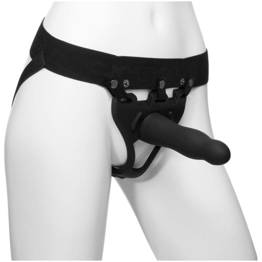Be Daring 7in Bulbed Dong 2 Pc Hollow Silicone Strap-On Set Vibrant Vibes Australia - Quality Sex Toys - Great Prices