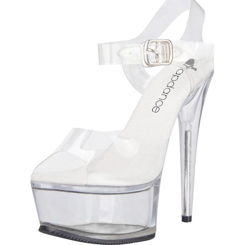 Clear Platform Sandal With Quick Release Strap 6in Heel Vibrant Vibes Australia - Quality Sex Toys - Great Prices