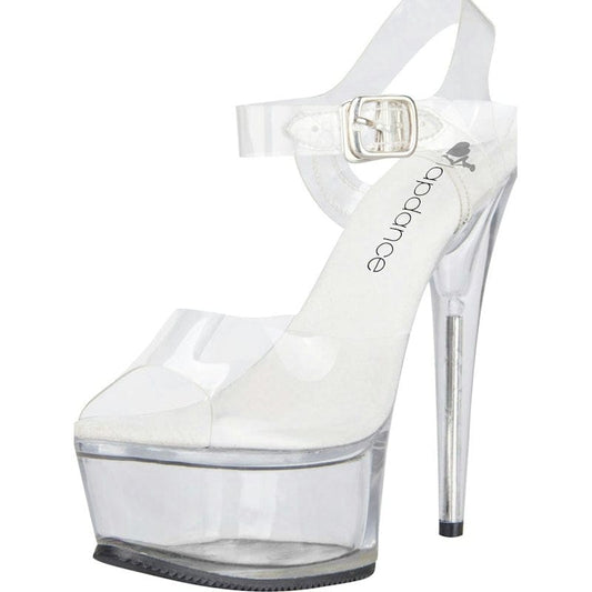 Clear Platform Sandal With Quick Release Strap 6in Heel Vibrant Vibes Australia - Quality Sex Toys - Great Prices