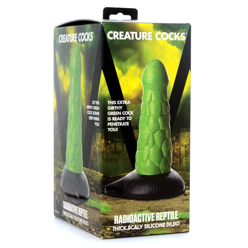 Creature Cocks Radioactive Reptile Thick Scaly Silicone Dildo XR Brands