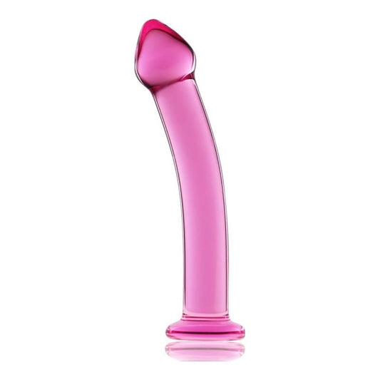 Glass Romance 3 Pink 7.5in Vibrant Vibes Australia - Quality Sex Toys - Great Prices