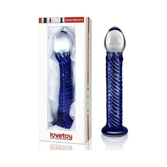 Glass Romance 7 Blue 7.5in Vibrant Vibes Australia - Quality Sex Toys - Great Prices