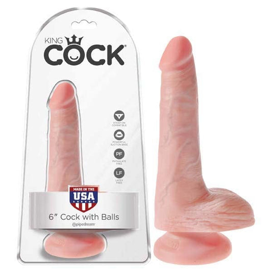 King Cock 6'' Cock with Balls Pipedream