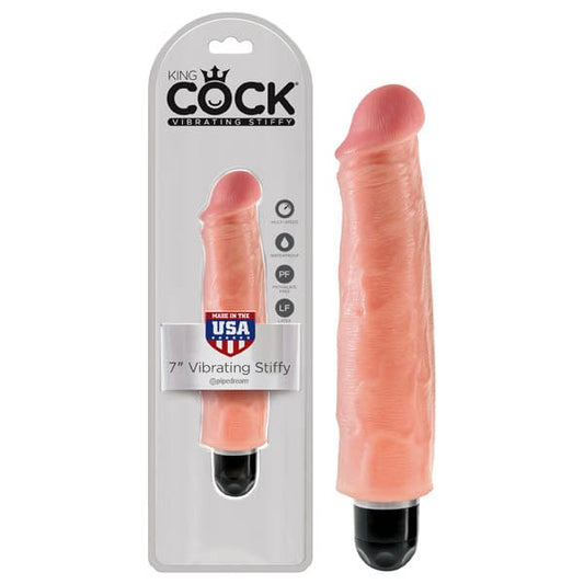 King Cock 7'' Vibrating Stiffy Pipedream