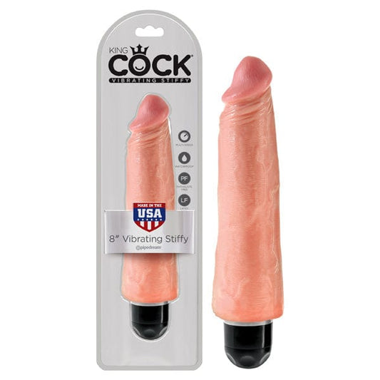 King Cock 8'' Vibrating Stiffy Pipedream