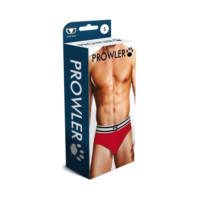 Prowler Open Back Brief White/Red Vibrant Vibes Australia - Quality Sex Toys - Great Prices