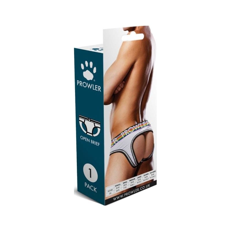 Prowler Oversized Paw Open Back Brief White Vibrant Vibes Australia - Quality Sex Toys - Great Prices