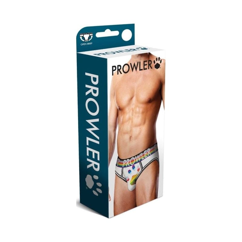 Prowler Oversized Paw Open Back Brief White Vibrant Vibes Australia - Quality Sex Toys - Great Prices