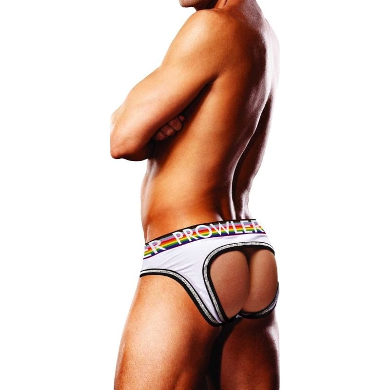 Prowler Oversized Paw Open Back Brief White Vibrant Vibes Australia - Quality Sex Toys - Great Prices