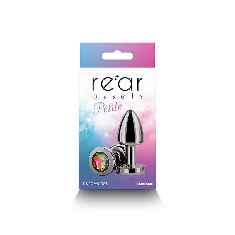 Rear Assets Petite - Gunmetal with Rainbow Gem NS Novelties