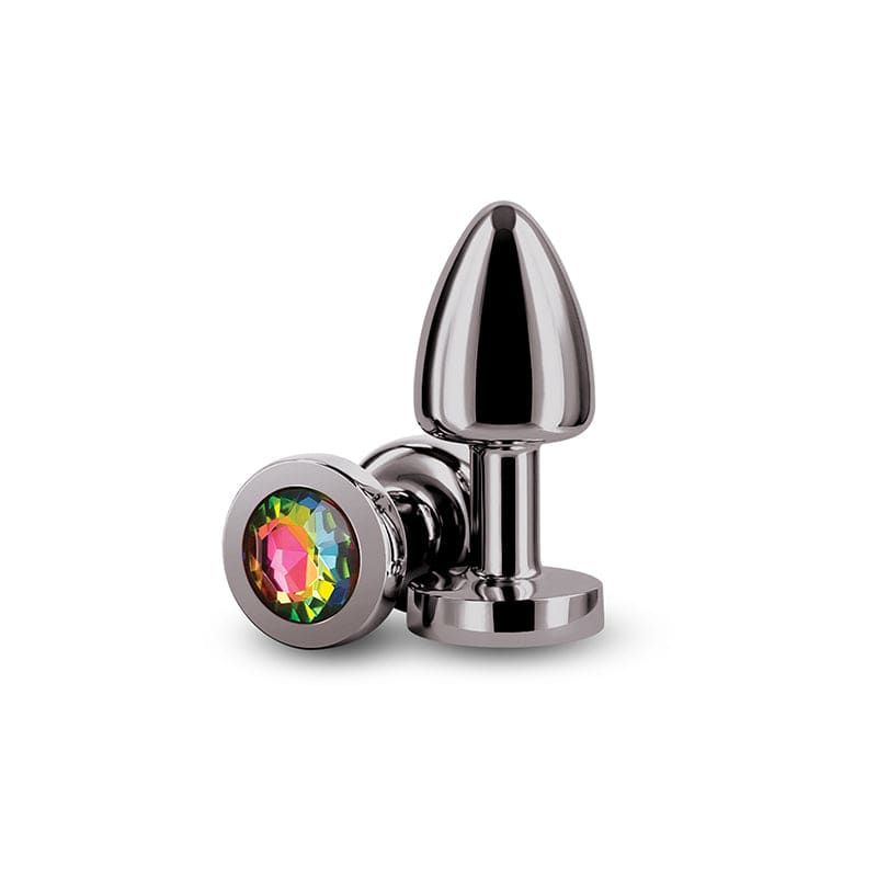 Rear Assets Petite - Gunmetal with Rainbow Gem NS Novelties