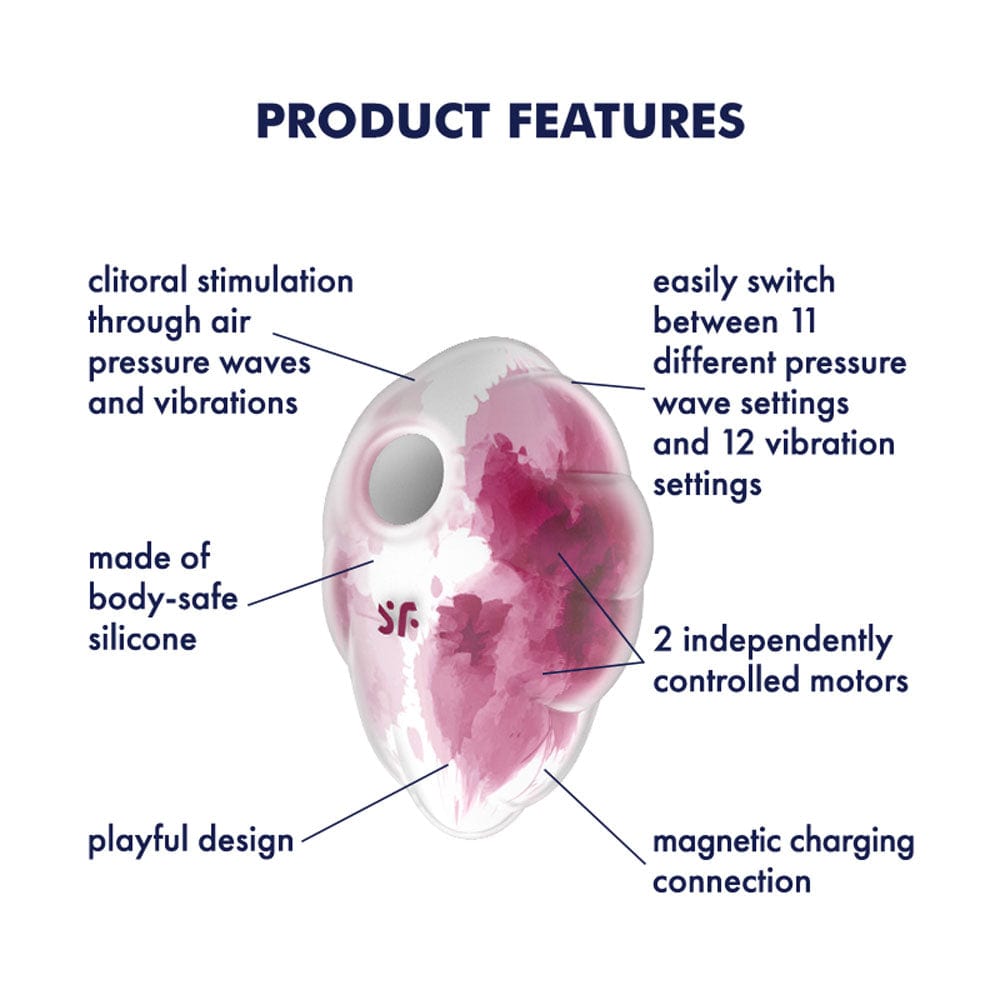 Satisfyer Cloud Dancer Red Vibrant Vibes Australia - Quality Sex Toys - Great Prices