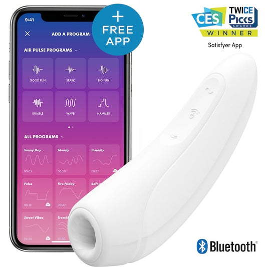 Satisfyer Curvy1+ White Vibrant Vibes Australia - Quality Sex Toys - Great Prices