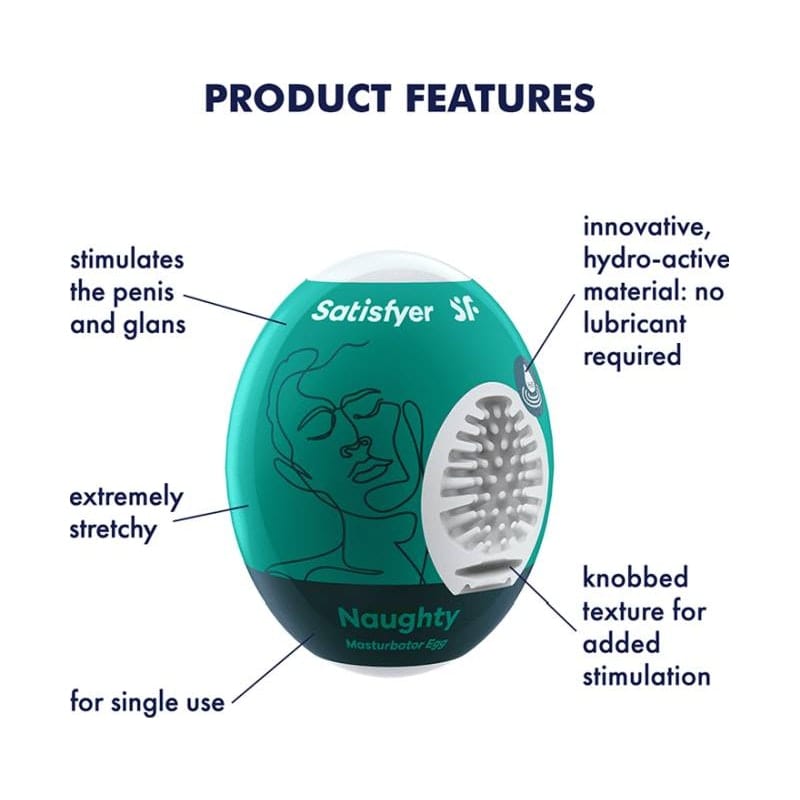 Satisfyer Masturbator Egg Naughty Vibrant Vibes Australia - Quality Sex Toys - Great Prices