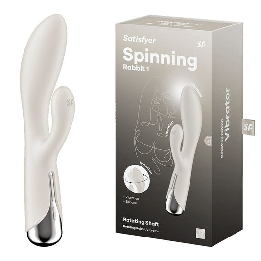 Satisfyer Spinning Rabbit 1 Beige Vibrant Vibes Australia - Quality Sex Toys - Great Prices