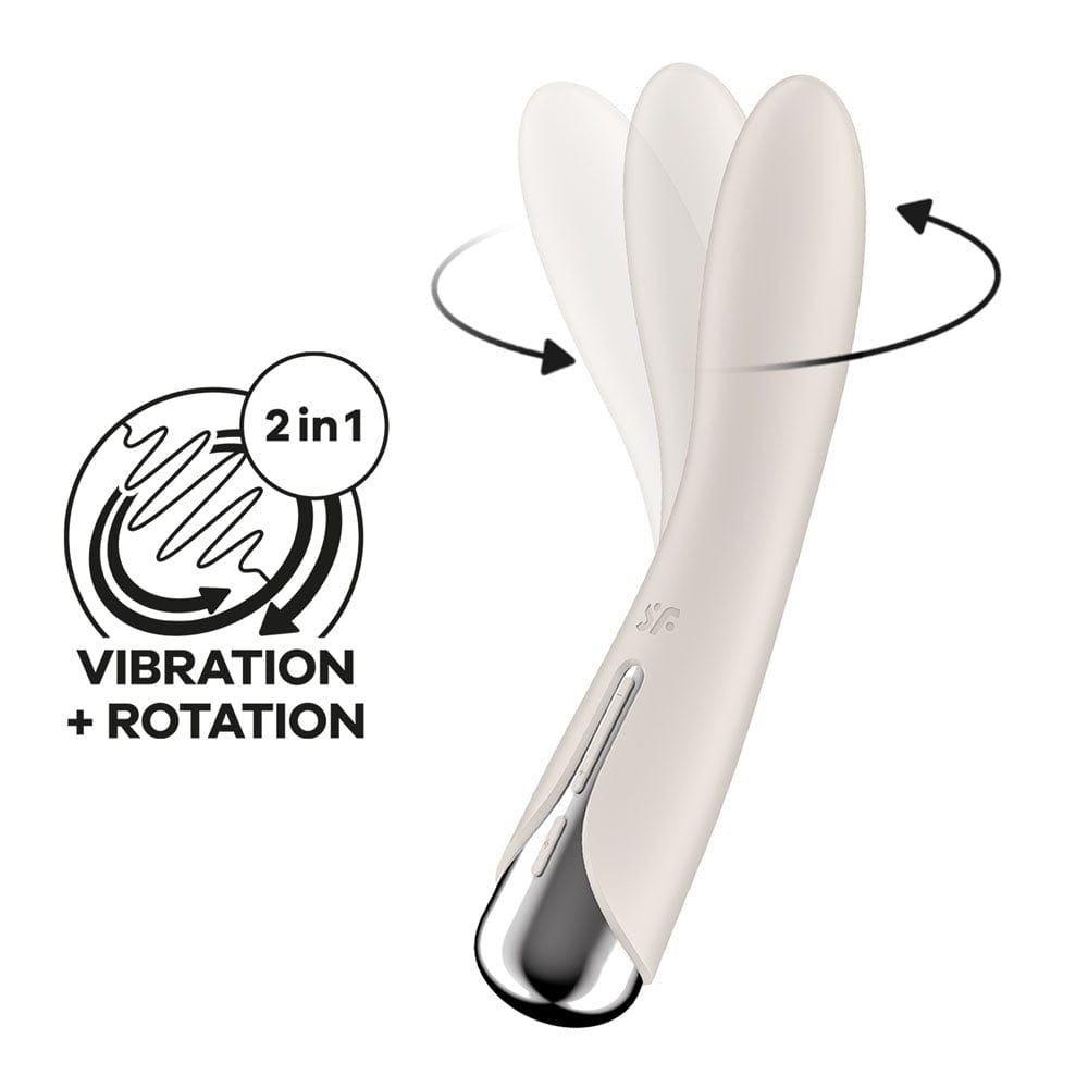 Satisfyer Spinning Vibe 1 Beige Vibrant Vibes Australia - Quality Sex Toys - Great Prices