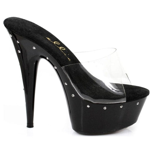 Slip On Rhinestone Platform Black 6in Vibrant Vibes Australia - Quality Sex Toys - Great Prices