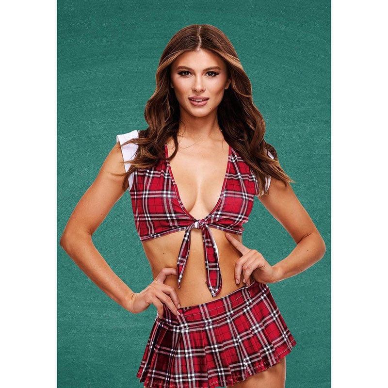 TEACHERS PET Schoolgirl Crop Top & Skirt - S/M Xgen Products